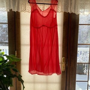Vintage Red Lace Nightgown